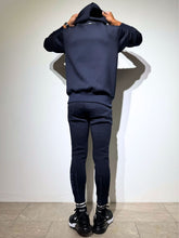 画像をギャラリービューアに読み込む, ライト ダブルニットフーディー FRONT 3D SHADOW LOGO/DARK NAVY (UNISEX)