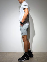 이미지를 갤러리 뷰어에 로드 , CODURA(R) NYLON 4WAY STRETCH ハーフパンツ FRONT BACK ZIP LOGO/ICE GRAY