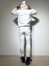 画像をギャラリービューアに読み込む, ライト ダブルニットフーディー FRONT 3D SHADOW LOGO/WHITE (UNISEX)