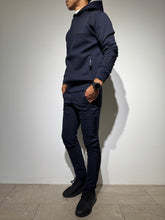 画像をギャラリービューアに読み込む, 裏起毛プライムフレックス サテンラインパンツ/DARK NAVY