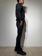 画像をギャラリービューアに読み込む, 裏起毛プライムフレックス サテンラインパンツ/BLACK
