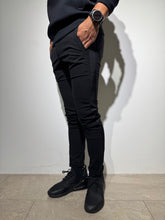 画像をギャラリービューアに読み込む, 裏起毛プライムフレックス サテンラインパンツ/BLACK