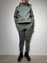 画像をギャラリービューアに読み込む, ライト ダブルニット リブパンツ/OLIVE GREEN (UNISEX)