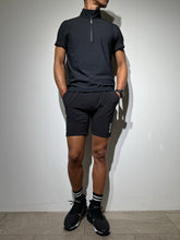 画像をギャラリービューアに読み込む, ハーフジップ 半袖モックネック カットソー ZIP LOGO/BLACK