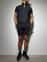 画像をギャラリービューアに読み込む, ハーフジップ 半袖モックネック カットソー ZIP LOGO/BLACK