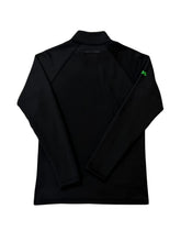 画像をギャラリービューアに読み込む, NEW STD裏起毛ストレッチハイネックロングスリーブTシャツ/BLACK×NEON GREEN(UNISEX)
