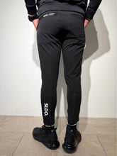 画像をギャラリービューアに読み込む, NEW STDダブルクロスストレッチリブパンツ/BLACK×WHITE LOGO(UNISEX)
