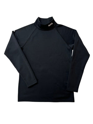 NEW STD裏起毛ストレッチハイネックロングスリーブTシャツ/BLACK