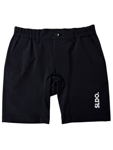 CODURA(R) NYLON 4WAY STRETCH ハーフパンツ FRONT BACK ZIP LOGO 