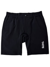 画像をギャラリービューアに読み込む, CODURA(R) NYLON 4WAY STRETCH ハーフパンツ  FRONT BACK ZIP LOGO/MATTE BLACK
