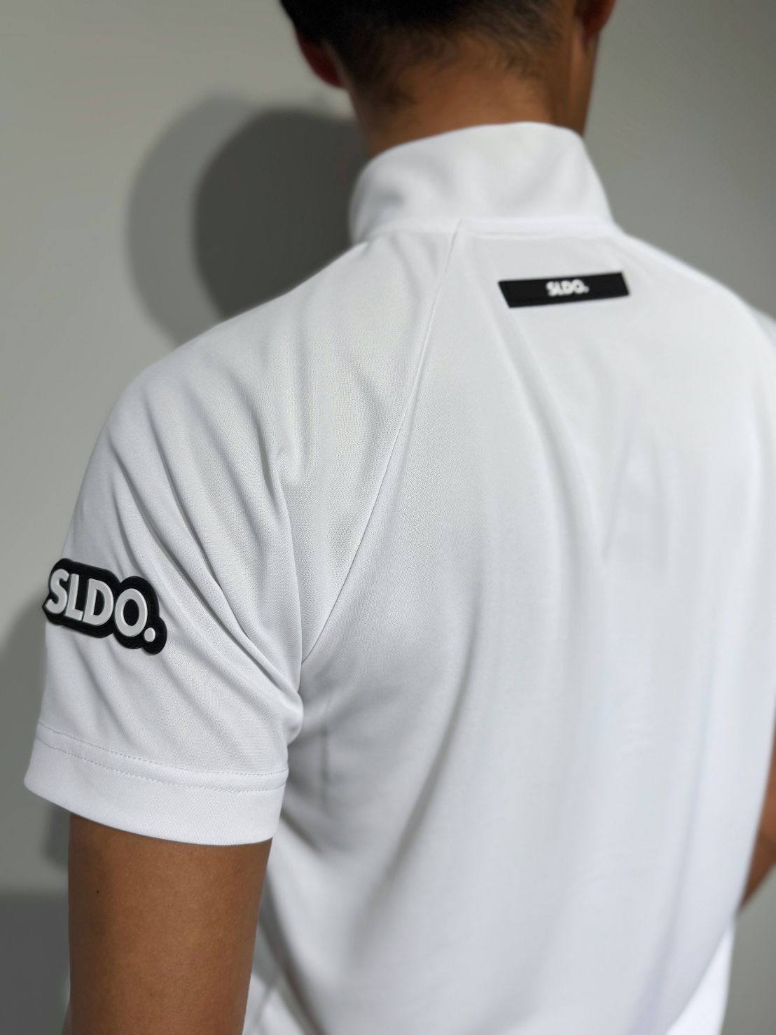 SLDO. ハーフジップシャツ ホワイト Sサイズ ハーフジップ カノコ半袖モックネック 3D LOGO/WHITE – SLDO.