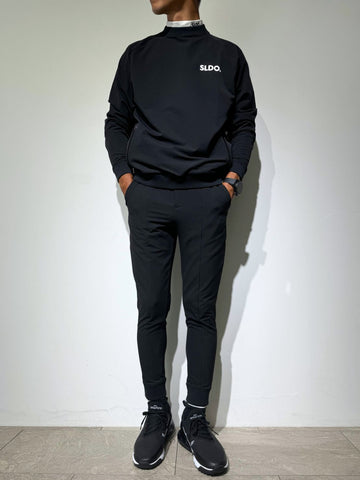 NEW STDダブルクロスストレッチプルオーバー BLACK (UNISEX) – SLDO 