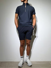 이미지를 갤러리 뷰어에 로드 , CODURA(R) NYLON 4WAY STRETCH ハーフパンツ  FRONT BACK ZIP LOGO/DARK NAVY
