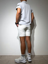 이미지를 갤러리 뷰어에 로드 , CODURA(R) NYLON 4WAY STRETCH ハーフパンツ  FRONT BACK ZIP LOGO/WHITE
