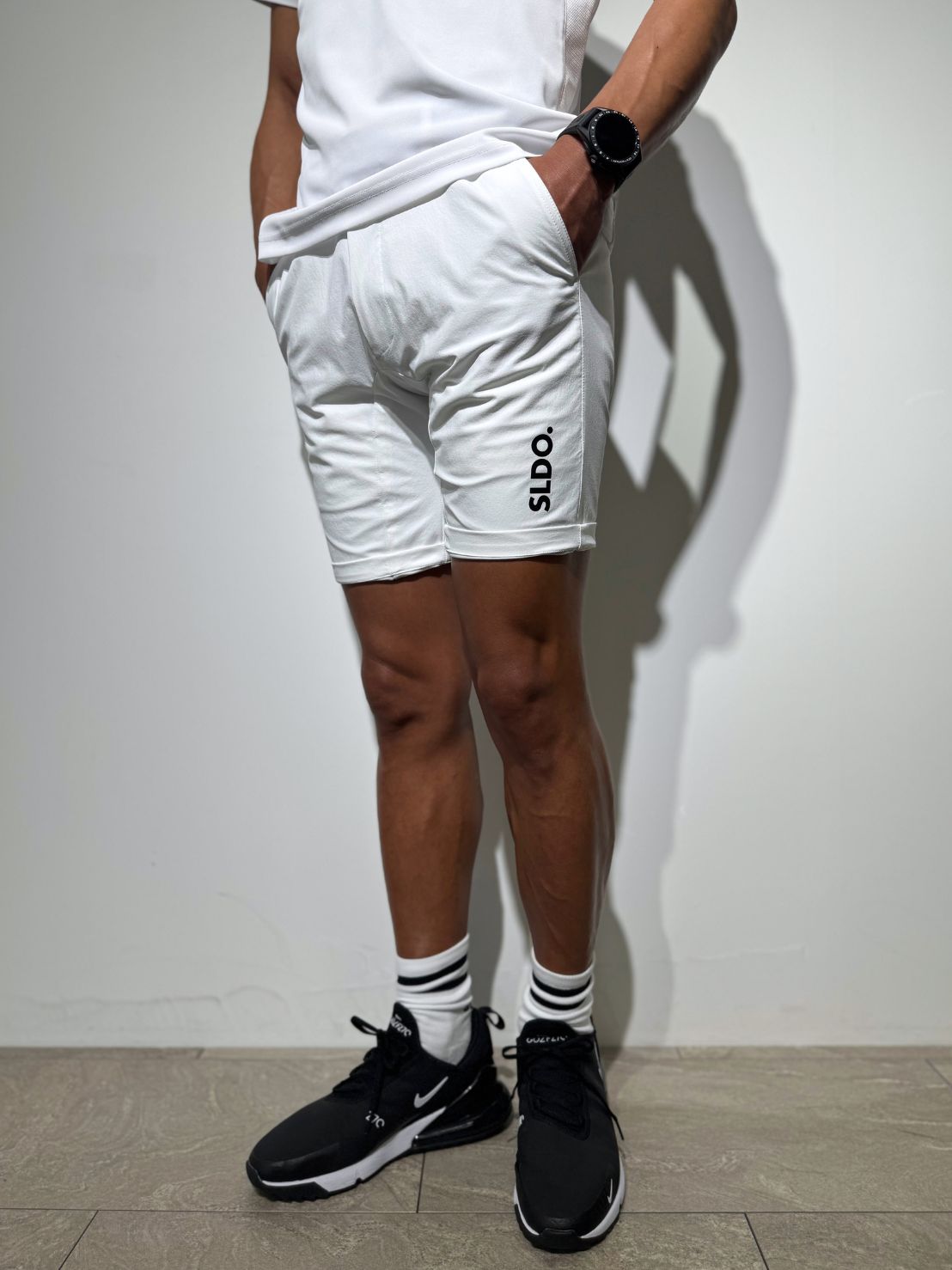 CODURA(R) NYLON 4WAY STRETCH ハーフパンツ FRONT BACK ZIP