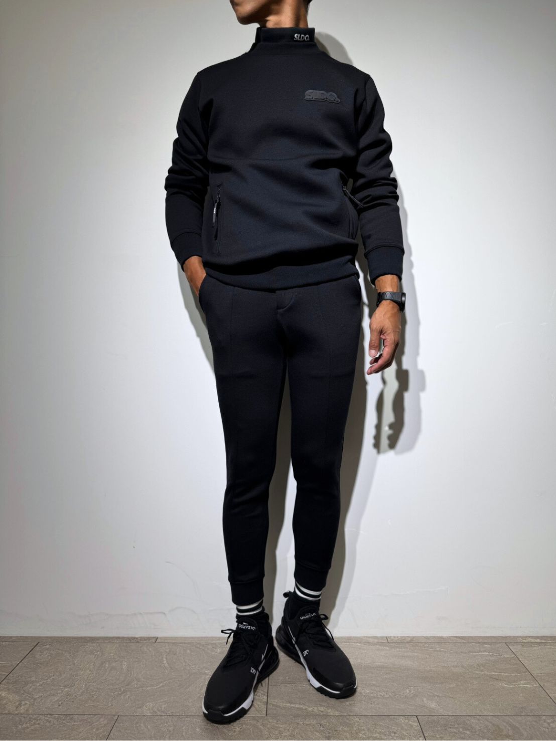 ライト ダブルニットプルオーバー 3D SHADOW LOGO/BLACK (UNISEX) – SLDO.