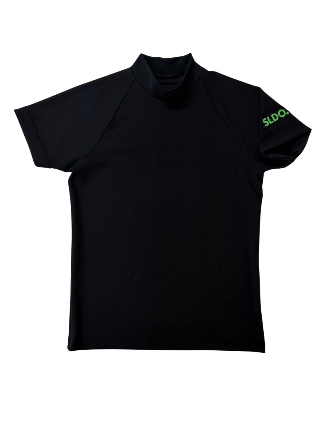 半袖モックネック カットソー シェルタリングドライ NEON GREEN LOGO