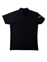 이미지를 갤러리 뷰어에 로드 , 半袖モックネック カットソー シェルタリングドライ NEON GREEN LOGO/BLACK
