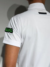 画像をギャラリービューアに読み込む, サイドメッシュ切替ポロシャツ NEON GREEN LOGO/WHITE
