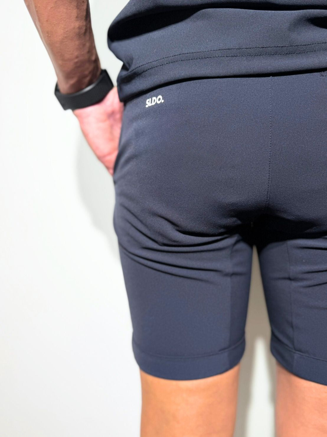 シェルタリングドライピケ 4WAY STRETCH ハーフパンツ BACK LOGO/DARK