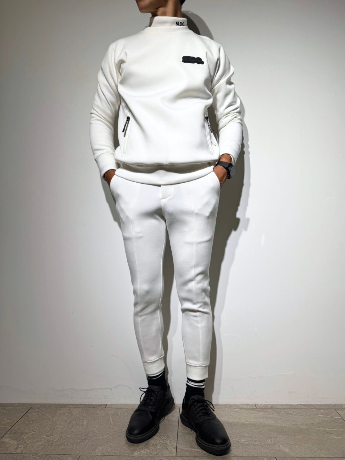 ライト ダブルニット リブパンツ/WHITE (UNISEX) – SLDO.