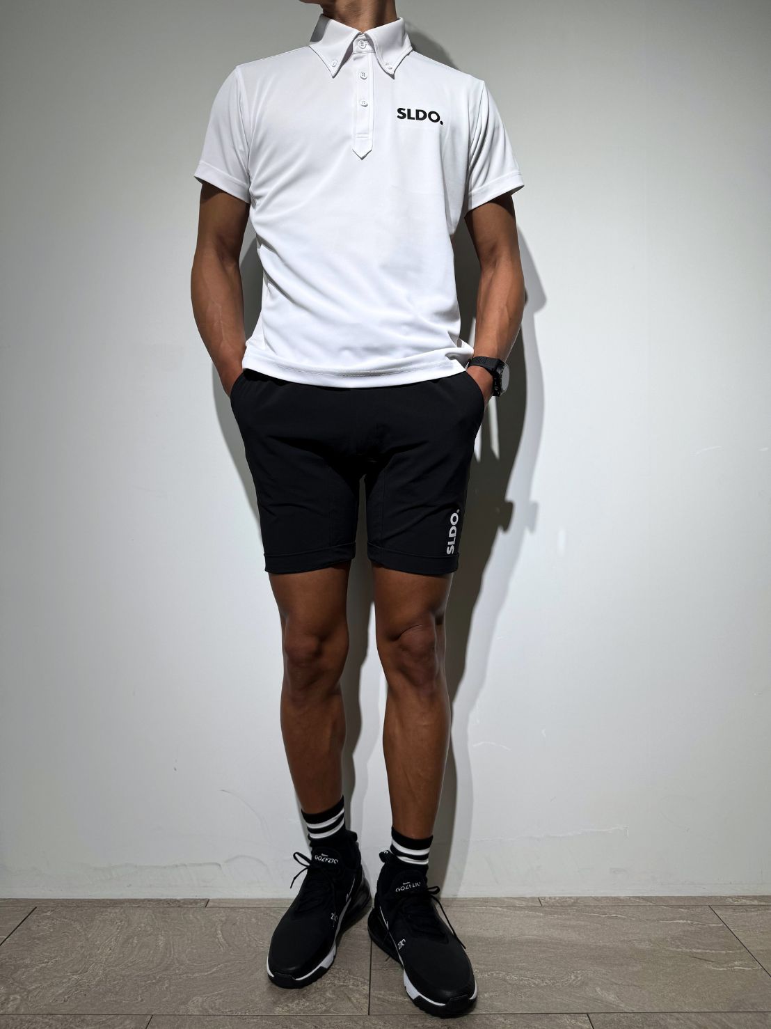 SLDO. ホワイトポロシャツ XXL サイドメッシュ切替ポロシャツ/WHITE – SLDO.