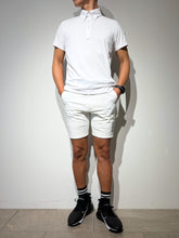 이미지를 갤러리 뷰어에 로드 , CODURA(R) NYLON 4WAY STRETCH ハーフパンツ  FRONT BACK ZIP LOGO/WHITE
