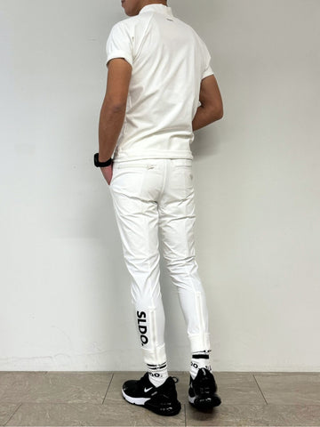 CODURA(R) NYLON SLDO. 4WAY STRETCH リブパンツ/WHITE(UNISEX) 