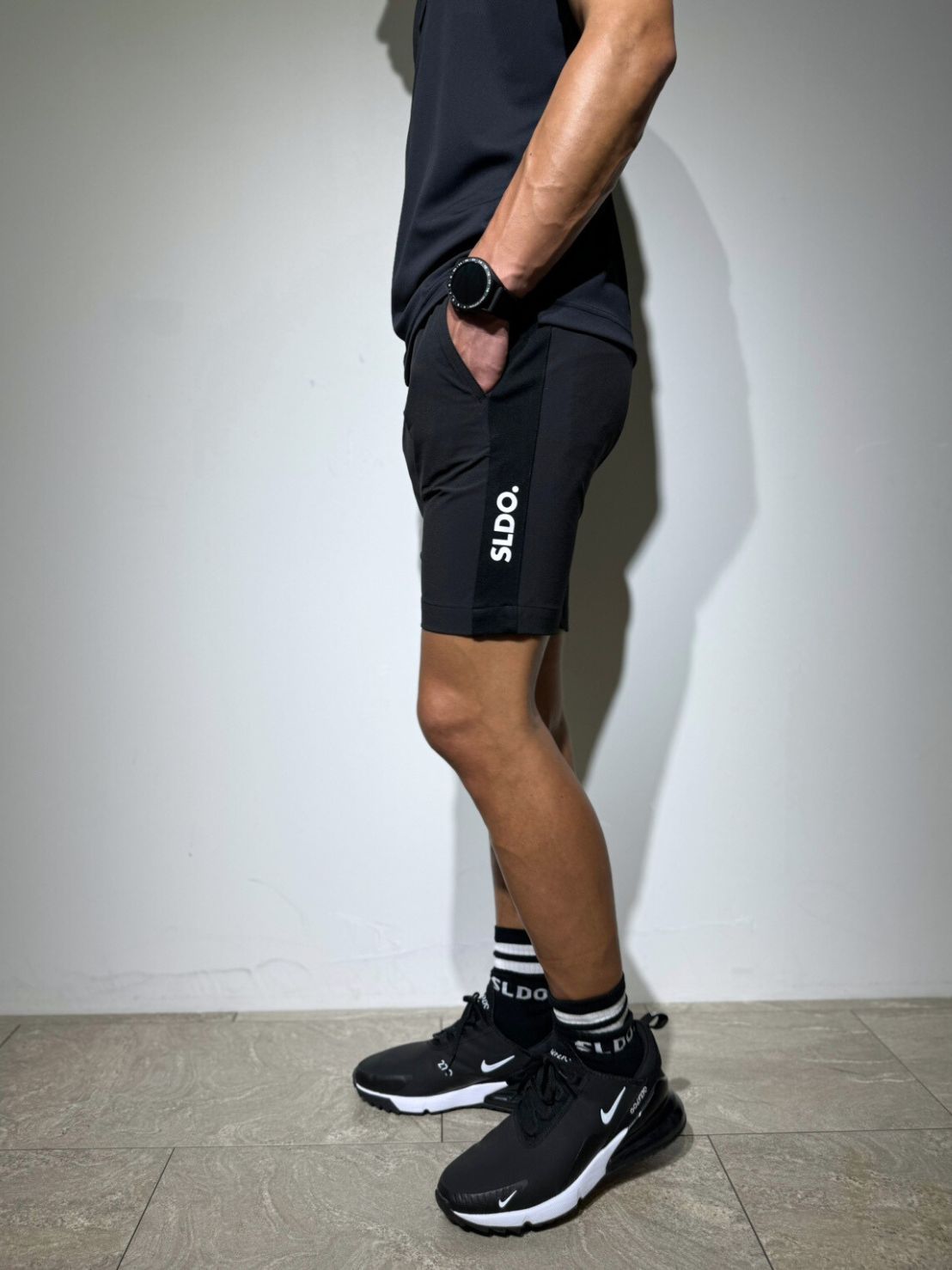 【美品】SLDO. CODURA(R) ストレッチサイド切替ハーフパンツ（XL） CODURA(R) NYLON 4WAY STRETCH サイド切替ハーフパンツ /MATTE