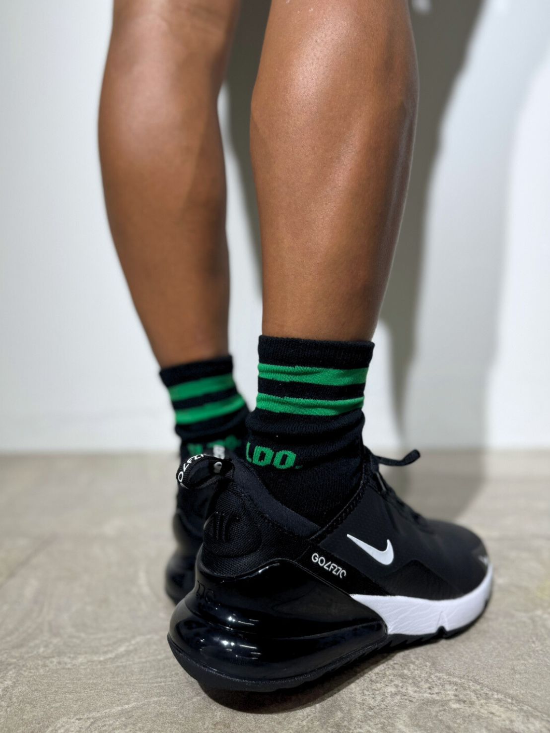 BACK LOGO ミドルソックス/BLACK×GREEN（MENS） – SLDO.