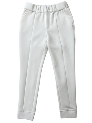 ライト ダブルニット リブパンツ/WHITE (UNISEX) – SLDO 