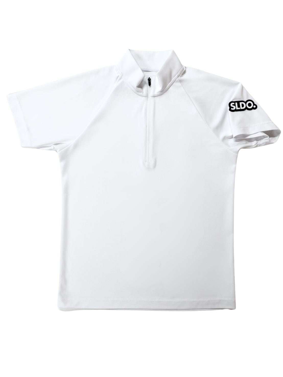 ハーフジップ カノコ半袖モックネック 3D LOGO/WHITE – SLDO.