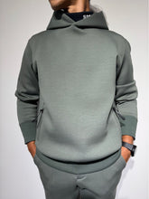이미지를 갤러리 뷰어에 로드 , ライト ダブルニットフーディー SIDE 3D SHADOW LOGO/OLIVE GREEN (UNISEX)
