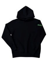 画像をギャラリービューアに読み込む, ライト ダブルニットフーディー/BLACK×NEON GREEN (UNISEX)
