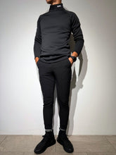 画像をギャラリービューアに読み込む, NEW STD裏起毛ストレッチハイネックロングスリーブTシャツ/BLACK×WHITE (UNISEX)
