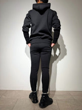 画像をギャラリービューアに読み込む, ライト ダブルニットフーディー/BLACK×NEON GREEN (UNISEX)

