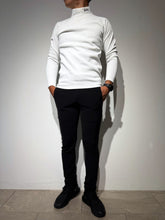 画像をギャラリービューアに読み込む, NEW STD裏起毛ストレッチハイネックロングスリーブTシャツ/WHITE (UNISEX)
