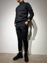 画像をギャラリービューアに読み込む, NEW STD裏起毛ストレッチハイネックロングスリーブTシャツ/BLACK×NEON GREEN(UNISEX)
