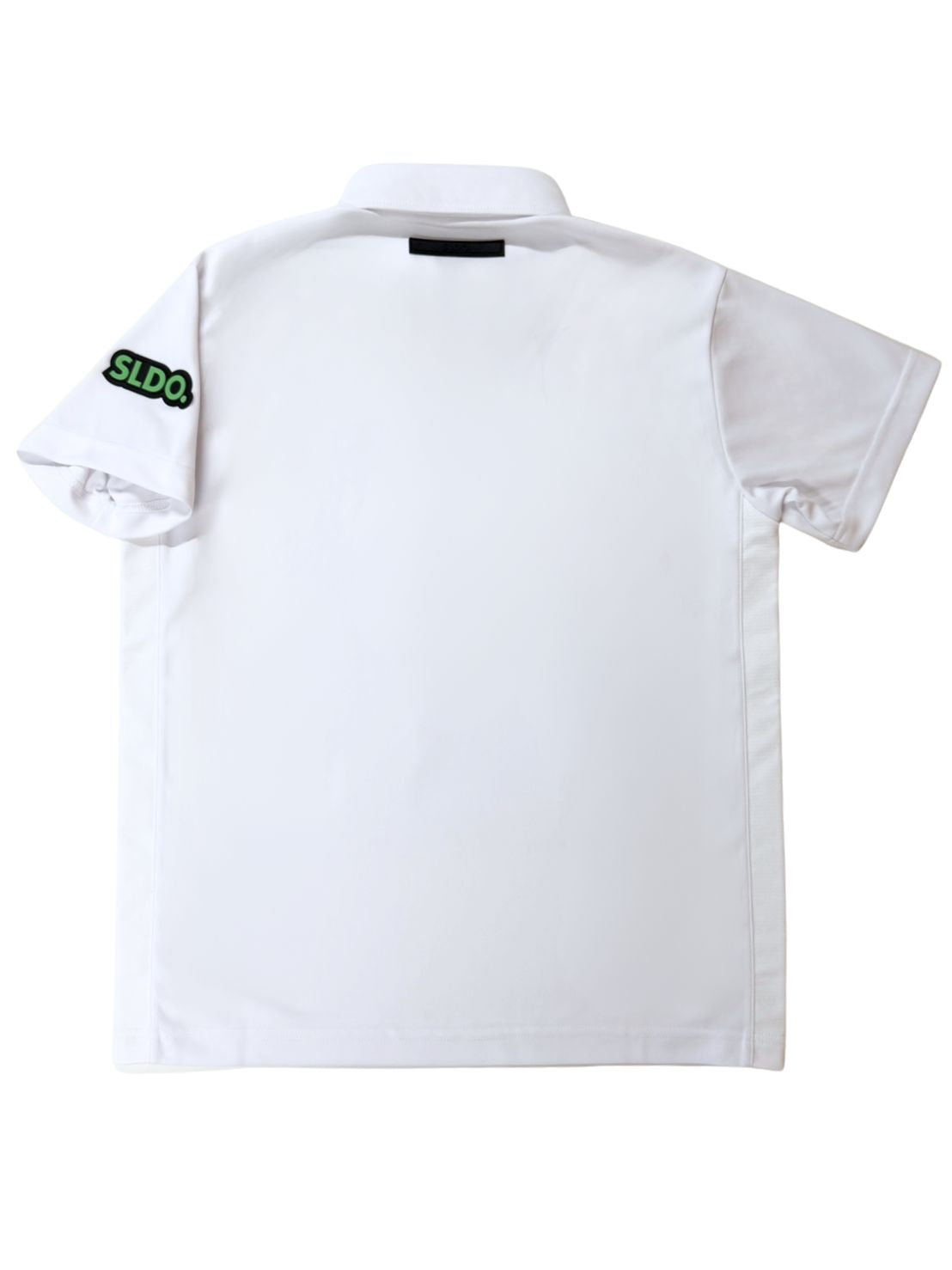 サイドメッシュ切替ポロシャツ NEON GREEN LOGO/WHITE – SLDO.