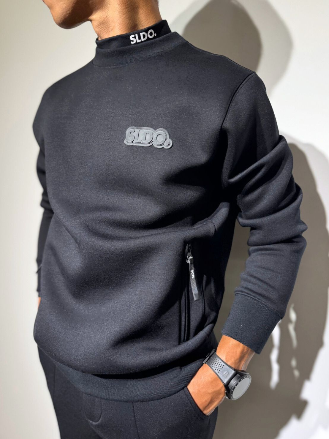 新品未開封完売品 SLDO ライトダブルニットフーディー ライト ダブルニットフーディー SIDE 3D SHADOW LOGO/GRAY