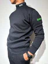 画像をギャラリービューアに読み込む, ライト ダブルニットプルオーバー/BLACK×NEON GREEN  (UNISEX)
