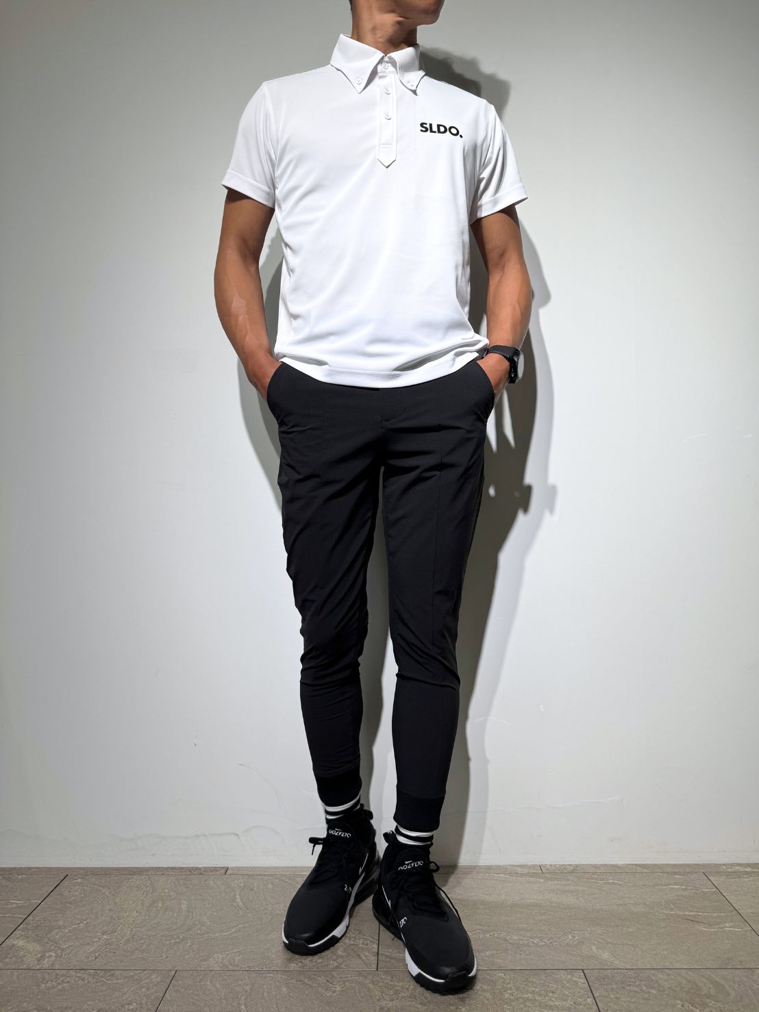 サイドメッシュ切替ポロシャツ FRONT LOGO/WHITE – SLDO.