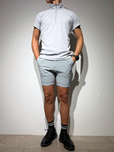 画像をギャラリービューアに読み込む, ハーフジップ  カノコ半袖モックネック 3D LOGO/ICE GRAY
