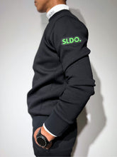 画像をギャラリービューアに読み込む, ライト ダブルニットプルオーバー/BLACK×NEON GREEN  (UNISEX)
