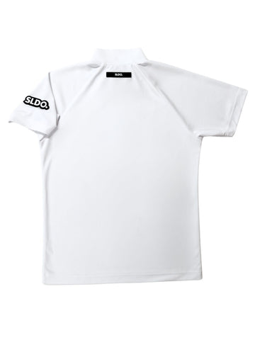 ハーフジップ カノコ半袖モックネック 3D LOGO/WHITE – SLDO