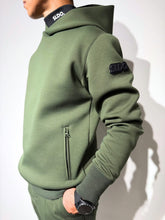画像をギャラリービューアに読み込む, ライト ダブルニットフーディー/DARK MOSS GREEN (UNISEX)
