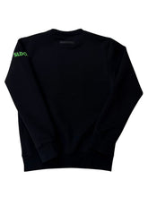 画像をギャラリービューアに読み込む, ライト ダブルニットプルオーバー/BLACK×NEON GREEN  (UNISEX)

