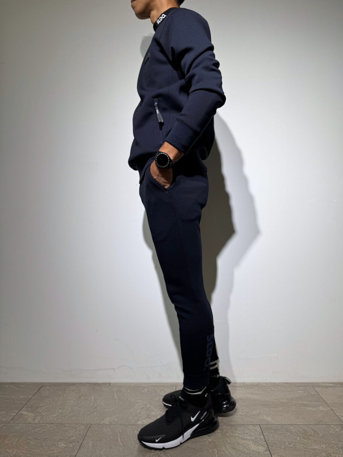 ライト ダブルニットプルオーバー 3D SHADOW LOGO/DARK NAVY (UNISEX