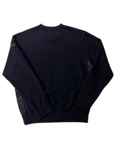 이미지를 갤러리 뷰어에 로드 , 【EXTRA SERIES】裏起毛 サテン切替プルオーバー/BLACK (UNISEX)
