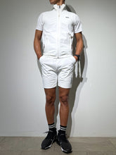 画像をギャラリービューアに読み込む, CODURA(R) NYLON 4WAY STRETCH ハーフパンツ  FRONT BACK ZIP LOGO/WHITE
